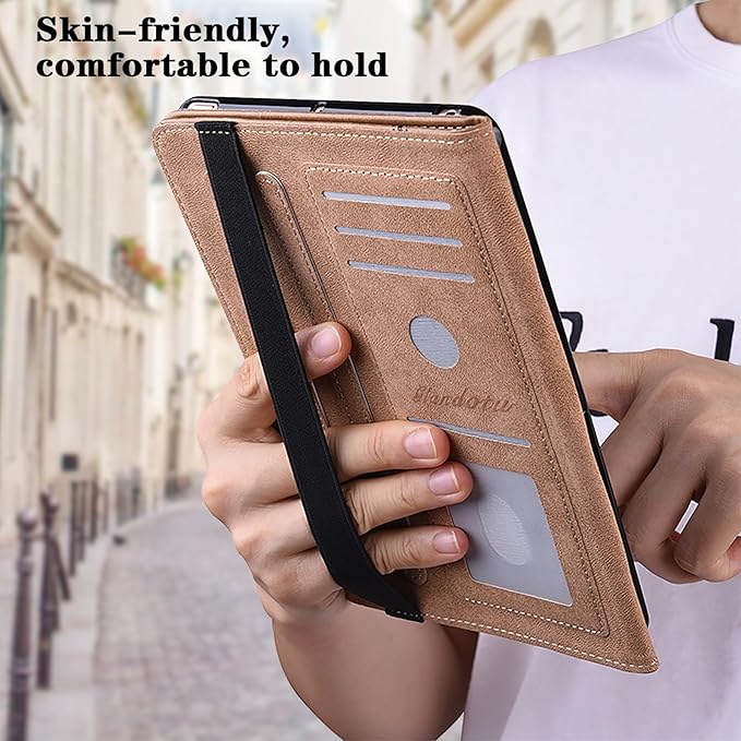 Case for Lenovo Tab M11 (TB-330FU/330XU) 11" 2024, Premium PU Leather Flip Stand Case with Elastic Band/Card Slots/Pen Holder for Lenovo Tab M11 Tablet - Silver Flower