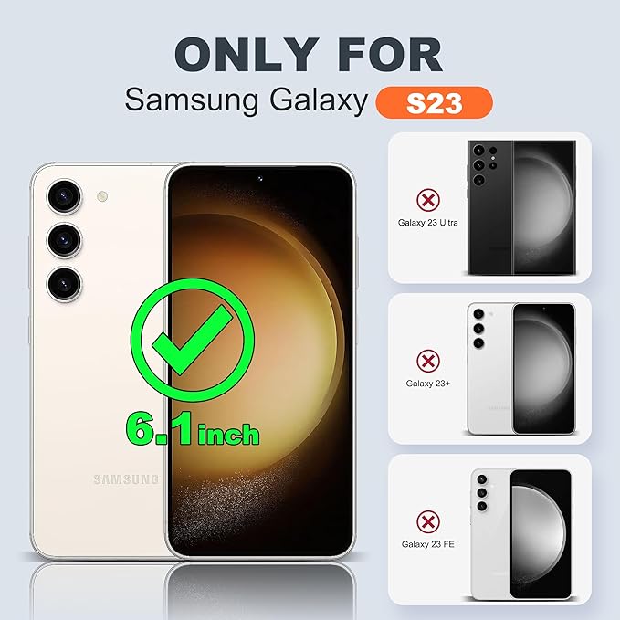 Designed for Samsung Galaxy S23 Case with Magnetic Ring Stand [Compatible with Mag-Safe][Military Grade Drop Protection][Build in Kickstand] Shockproof Galaxy S23 Phone Case 6.1",Rose Gold