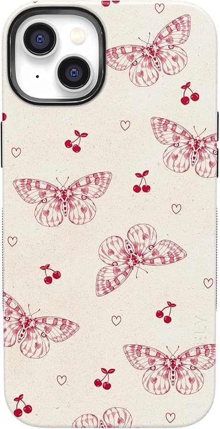 Casely iPhone 14 Case | Heart Flutters | Butterfly | Compatible with MagSafe | Bold Protective Design
