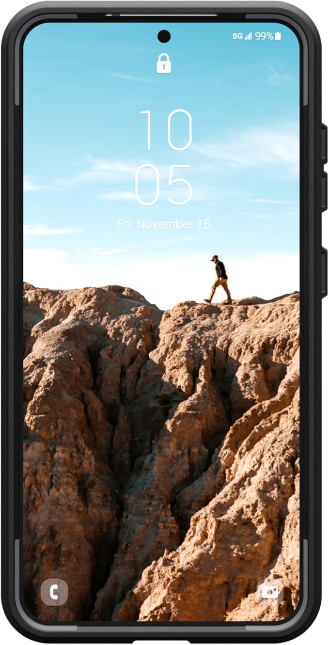 URBAN ARMOR GEAR UAG Designed for Samsung Galaxy S25 Case 6.2" Civilian - Compatible with Magnetic Charging Anti-Slip Rugged Military Drop Tested Protective Cover, Black