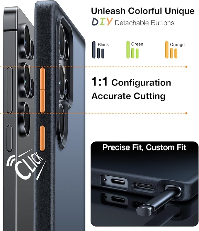 TORRAS Shockproof for Samsung Galaxy S25 Ultra Case, 12FT Military-Grade Protection, Slim Case for Samsung S25 Ultra Case, Matte Translucent Black, Thin, 6.9'' Guardian Series