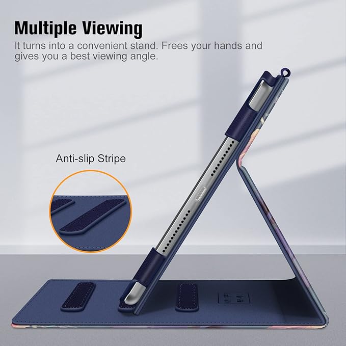 Fintie Case for iPad 9th / 8th / 7th Generation (2021/2020/2019) 10.2 Inch - [Corner Protection] Multi-Angle Viewing Stand Cover with Pocket & Pencil Holder, Auto Sleep Wake, Blooming Hibiscus
