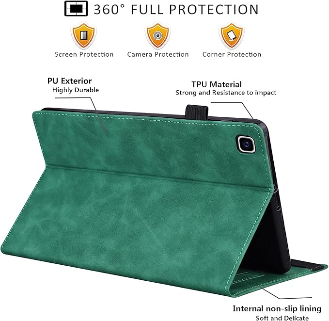 Lenovo Tab M8 / Tab M8 HD LTE/Smart Tab M8 / Tab M8 FHD Case 8.0 Inch Folio Stand Shell Cover Leather Card Holder Lenovo M8 TB-8505F TB-8505X TB-8505FS TB-8705F TB-8705N,Vintage Green