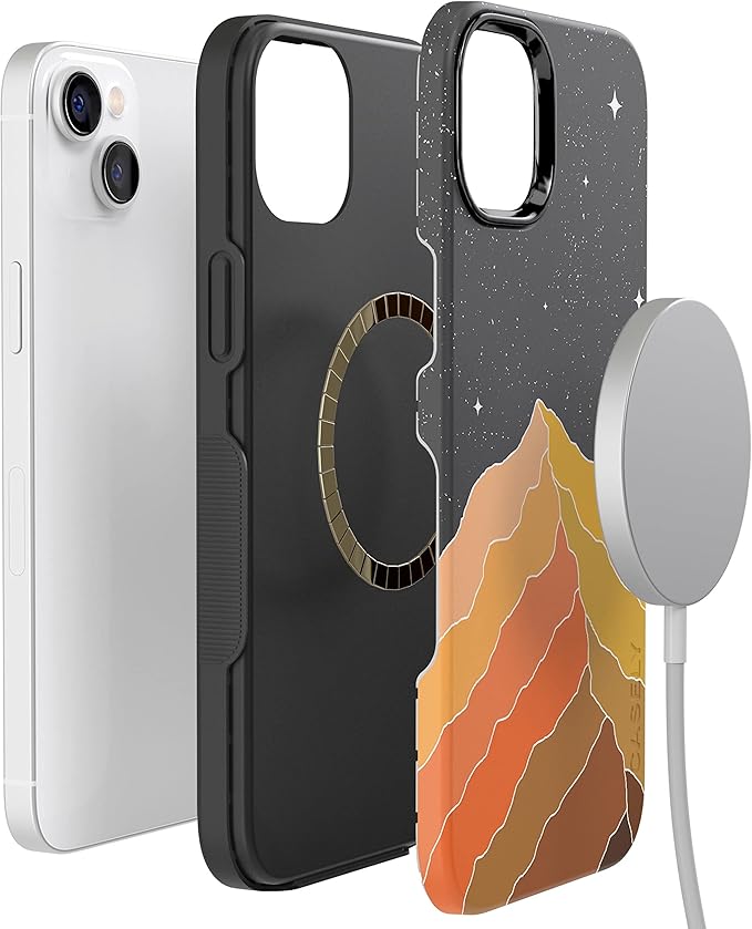 Casely iPhone 14 Case | Night Skies | Mountain Starlight | Compatible with MagSafe | Bold Protective Design