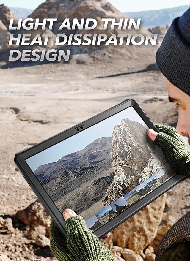 SUPCASE for Samsung Galaxy Tab A9 Plus Case with Stand (Unicorn Beetle Pro), [Built-in Screen Protector] Heavy Duty Rugged Kickstand Protective Tablet Cover for Galaxy Tab A9 Plus 11 Inch, Black