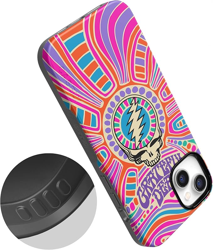 Casely iPhone 14 Case | Art of Chaos | Grateful Dead Skull | Compatible with MagSafe | Bold Protective Design