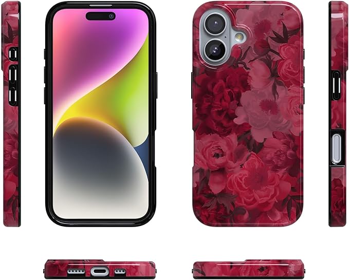 Casely iPhone 17 Case | Romance Novel | Moody Floral | Compatible with MagSafe | Classic Ultra Slim Design