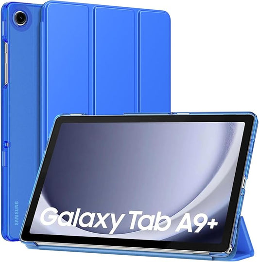 MoKo Case for Galaxy Tab A9+/A9 Plus 11 inch 2023, Slim Stand Protective Smart Cover with Hard PC Translucent Back Shell for Tab A9 Plus Tablet (SM-X210/X216/X218), Auto Wake/Sleep, Cobalt Blue