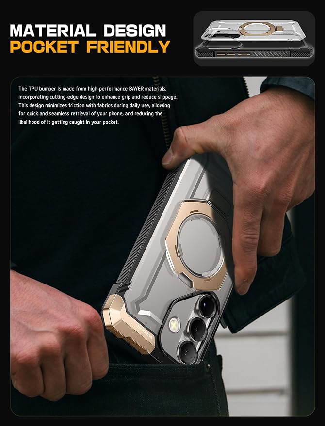 SUPCASE for Samsung Galaxy S25 Case with Stand (Unicorn Beetle Grip), [Compatible with MagSafe] [Military-Grade Drop Protection] Heavy Duty Shockproof Magnetic Phone Case for Galaxy S25 6.2", Desert