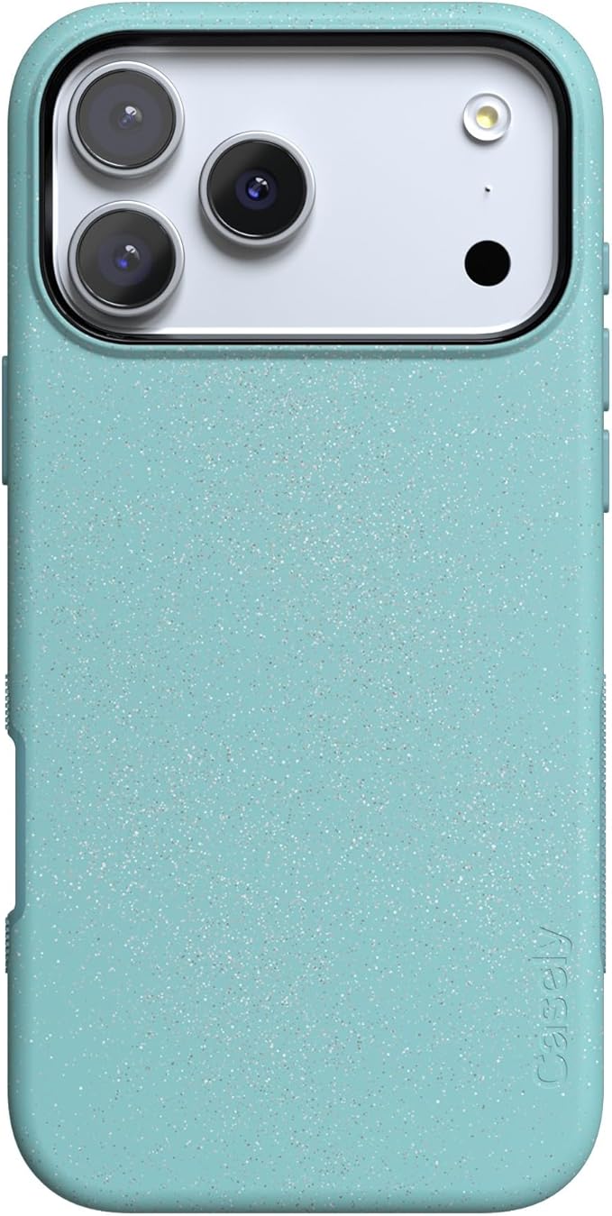 Casely iPhone 17 Pro Case | Aquamarine | Ocean Blue Shimmer | Compatible with MagSafe | Bold Protective Design