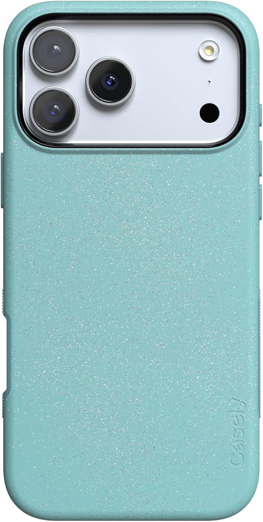 Casely iPhone 17 Pro Case | Aquamarine | Ocean Blue Shimmer | Compatible with MagSafe | Bold Protective Design