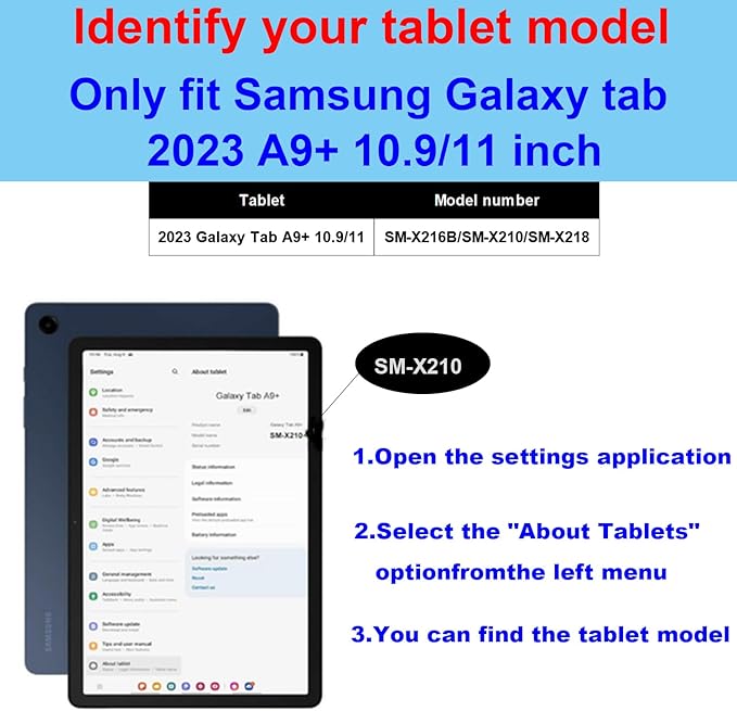 for Samsung Galaxy Tab A9+ 10.9 inch Case with S Pen Holder 2023 Model(SM-X216B/X210/X218) Genuine Leather Cover Protective Shell,Auto Wake/Sleep.Brown