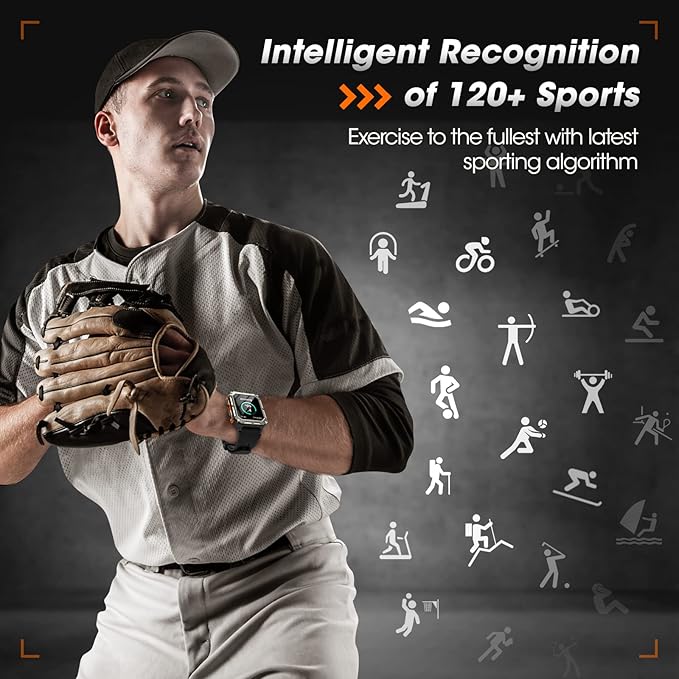 Military Smart Watch for Men with Blood Pressure (Answer/Make Call), Rugged Tactical Smartwatch for Android and iPhone, 10 ATM Waterproof Outdoor Sports Fitness Tracker with Heart Rate, Sleep Monitor