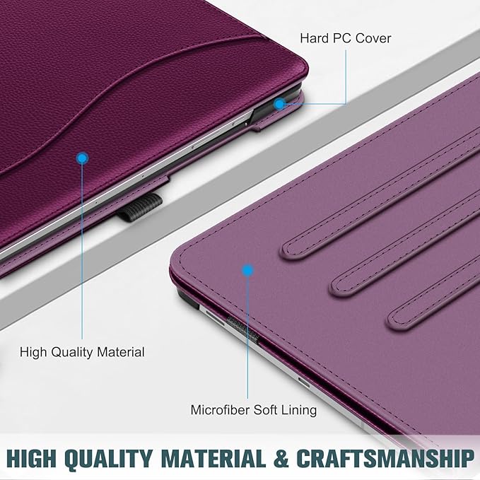 Fintie Case for Samsung Galaxy Tab S10 Lite/ S10 FE/ S9 FE 5G 10.9 Inch/Tab S9 11 Inch with S Pen Holder, Multi-Angle Viewing Protective Cover with Pocket, Auto Sleep/Wake, Purple