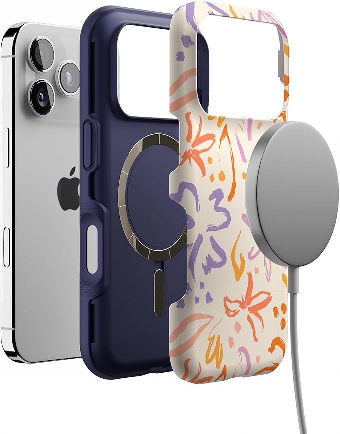 Casely iPhone 17 Pro Case | Hibiscus Blooms | Hawaiian Floral | Bold Protective Design | Compatible with MagSafe