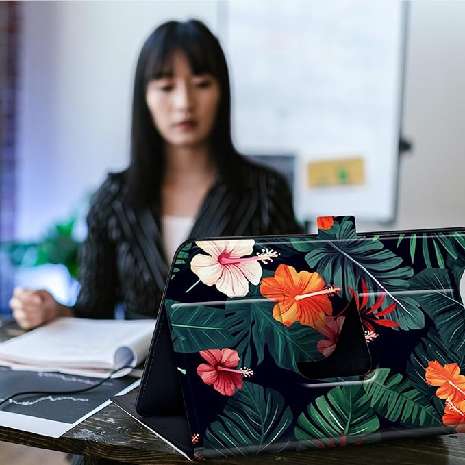 Case for Lenovo Tab P11 Pro Gen 2 11.2" 2022,Mxfdegf 360 Degree Rotating Stand and Magnetic Closure Case for 11.2 inch Lenovo Tab P11 Pro 2nd Generation,Tropical Flower