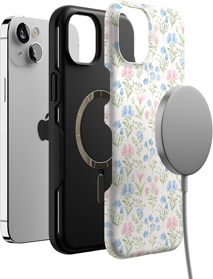 Casely iPhone 14 Case | Pastel Garden | Sunday Best | Compatible with MagSafe | Bold Protective Design