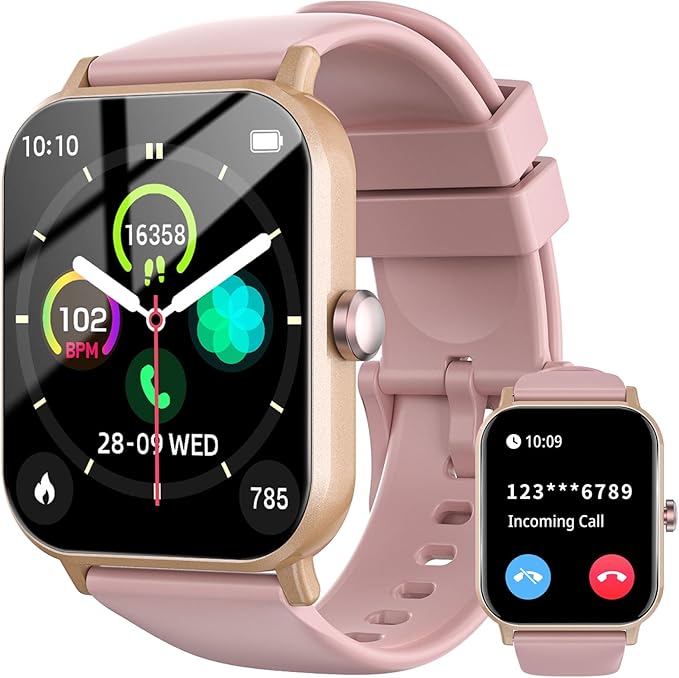 Smart Watch for Men Women with Calling, 1.83" Fitness Tracker with Heart Rate/Sleep Monitor, Step Tracker, New Gen Fitness Watch with 120+ Sports Modes, IP68 Waterproof Smartwatch for Android/iOS Pink