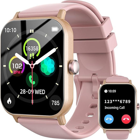 Smart Watch for Men Women with Calling, 1.83" Fitness Tracker with Heart Rate/Sleep Monitor, Step Tracker, New Gen Fitness Watch with 120+ Sports Modes, IP68 Waterproof Smartwatch for Android/iOS Pink