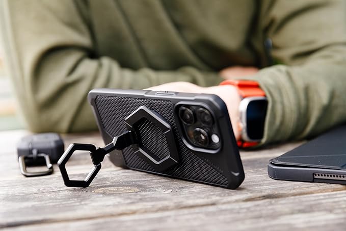 URBAN ARMOR GEAR UAG Magnetic Phone Ring Stand Compatible with MagSafe Magnet, Removable Metal Finger Ring Grip & 360 Rotation Adjustable Kickstand for iPhone 17, Galaxy S25, Orchid Pink