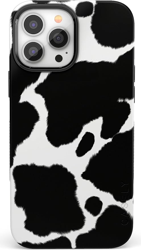 Casely iPhone 14 Case | Current Mood | Cow Print | Compatible with MagSafe | Bold Protective Design