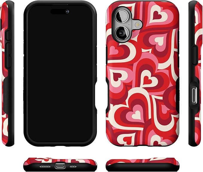 Casely iPhone 17 Case | Love Song Remix | Ombre Hearts | Bold Protective Design | Compatible with MagSafe