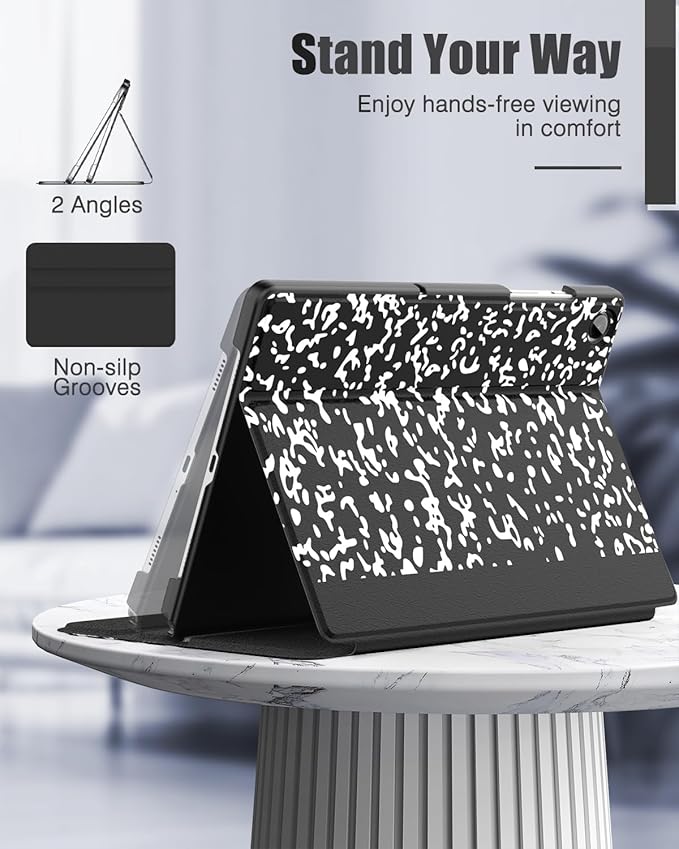 MoKo Case for Samsung Galaxy Tab A9 Plus 11-Inch 2023, Multi-Angle Viewing Slim Back Shell Protective Cover Case with Auto Wake/Sleep for Galaxy Tab A9+ Tablet SM-X210/SM-X216/SM-X218, Notebook Black