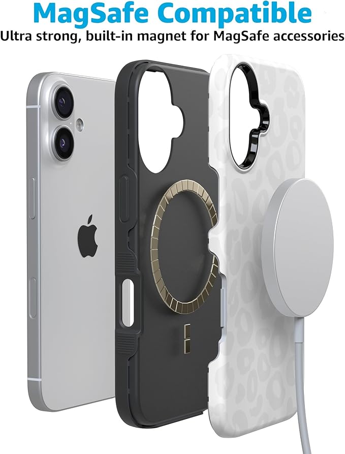 Casely iPhone 17 Case | Into The Wild | White Snow Leopard | Compatible with MagSafe | Bold Protective Design