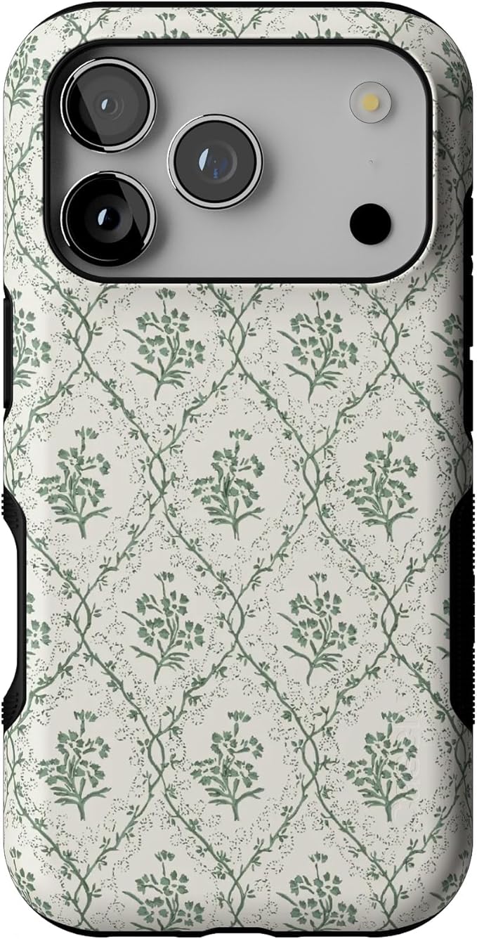 Casely iPhone 17 Pro Case | Sage Tapestry | Floral Vines | Bold Protective Design | Compatible with MagSafe