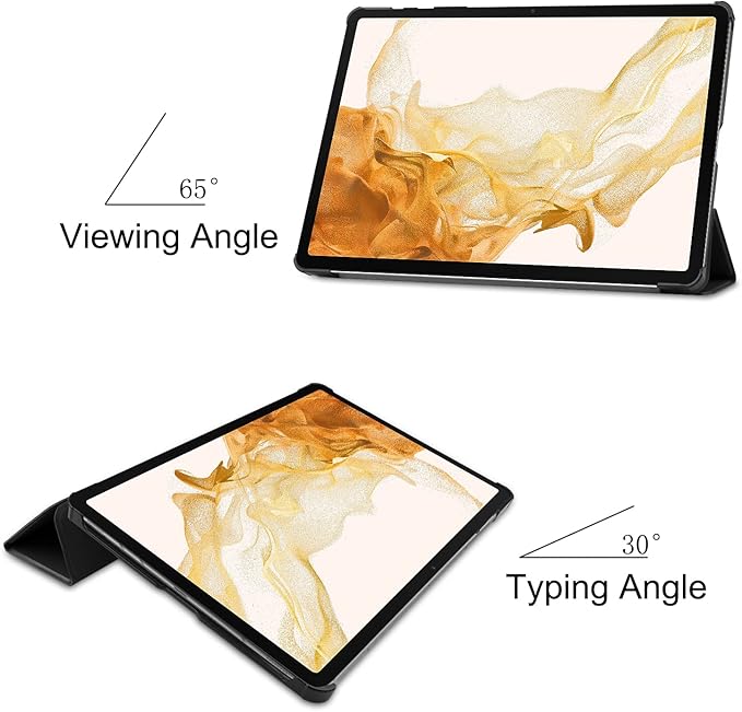 Smart Case for Galaxy Tab S9 Plus, Ratesell Lightweight Trifold Stand Smart Case Cover with Auto Wake/Sleep for Samsung Galaxy Tab S9 Plus / S9+ SM-X810 / SM-X816 / SM-X815 Black