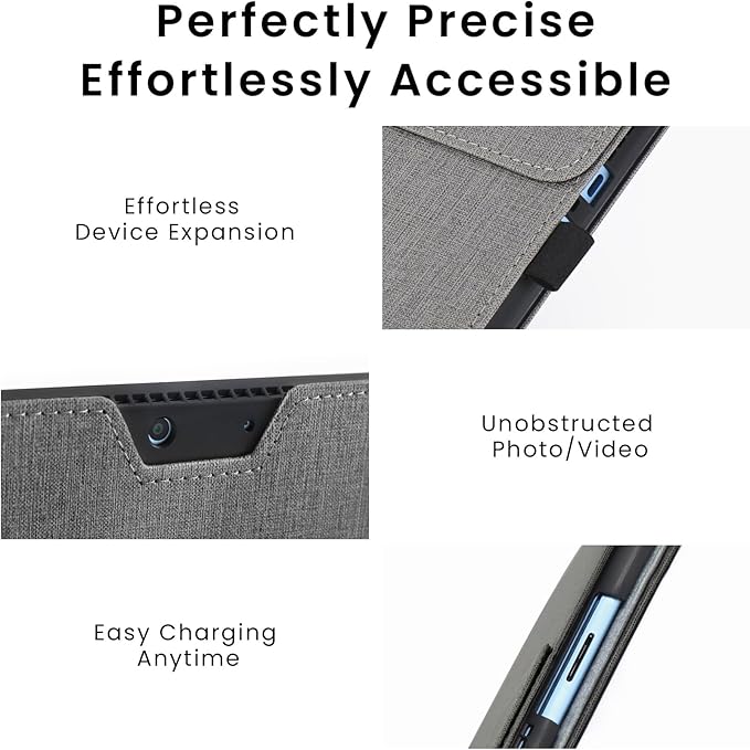 Omnpak Microsoft Surface Pro 11/10/9 Case, Lightweight Protective, Multiple Angle, Stylus Holder, Designed for Surface 11th Edition AI 2024/Pro 9 5G 13" 2022, Compatible with Type Cover Keyboard