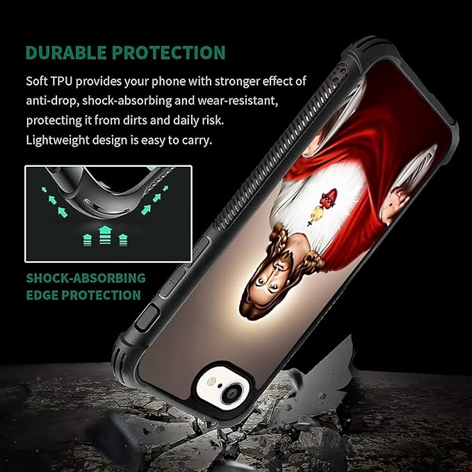 Compatible with iPhone 16e Case,Jesus Christ Phone Cover for Men/Women,Soft TPU Anti-Skid Thread and Four Corner Anti-Collision Protection Case Compatible with iPhone 16e 6.1inch