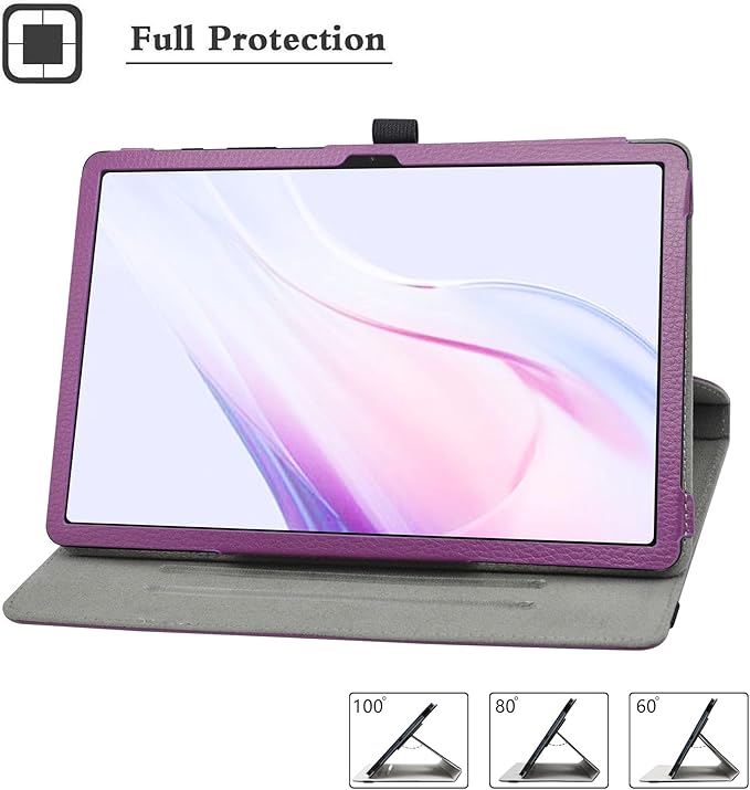 MAMA MOUTH for Galaxy Tab A9 Plus Rotating Case,360 Degree Rotary Stand with Cute Pattern Cover for Samsung Galaxy Tab A9 Plus 2023 (SM-X210 /SM-X215 /SM-X216) 11" Tablet,Purple