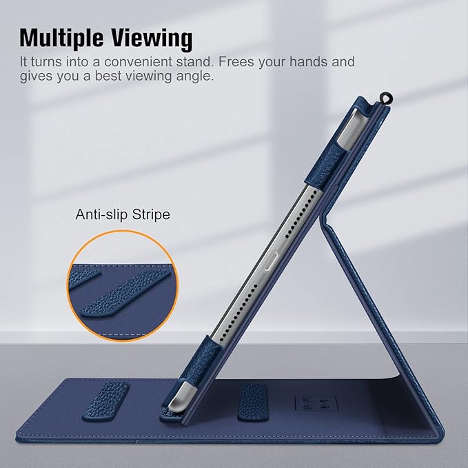 Fintie Case for iPad 9th / 8th / 7th Generation (2021/2020/2019) 10.2 Inch - [Corner Protection] Multi-Angle Viewing Stand Cover with Pocket & Pencil Holder, Auto Sleep Wake, Navy