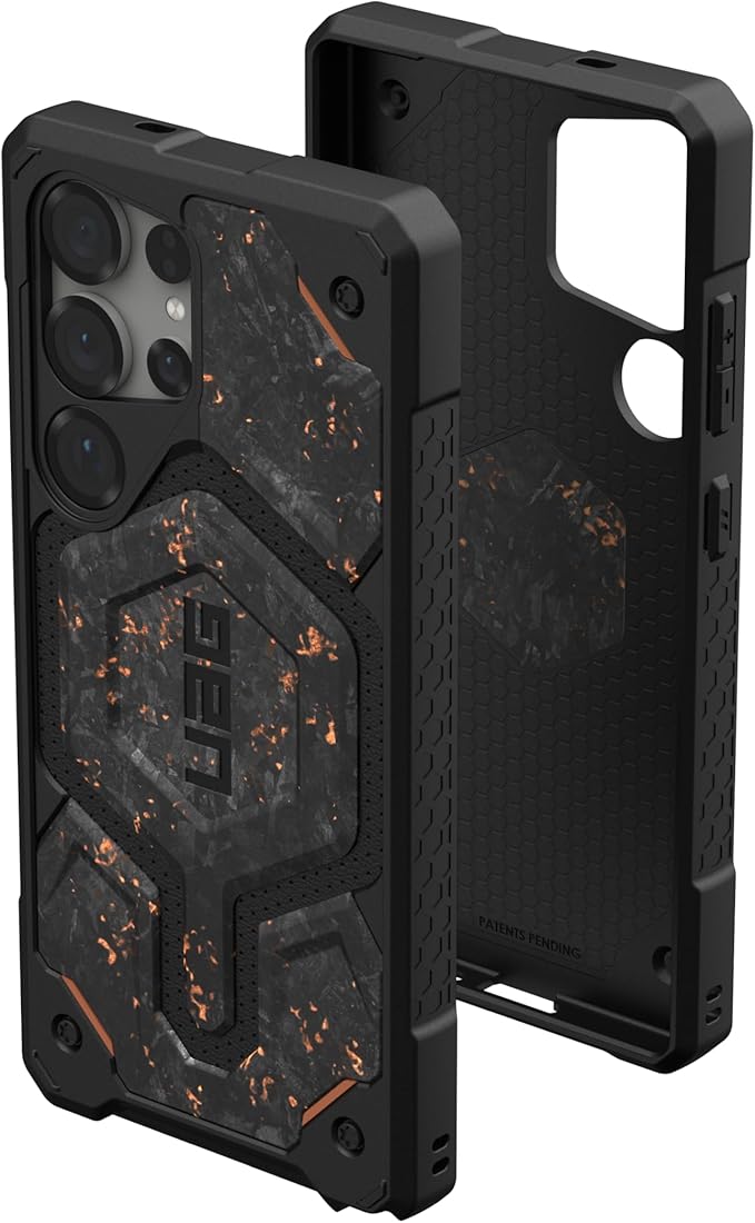 URBAN ARMOR GEAR UAG [Limited Edition] Designed for Samsung Galaxy S25 Ultra Case Monarch Pro - Magnetic Charging Compatible Premium Rugged Protective Cover, Forged Carbon Fiber with Copper