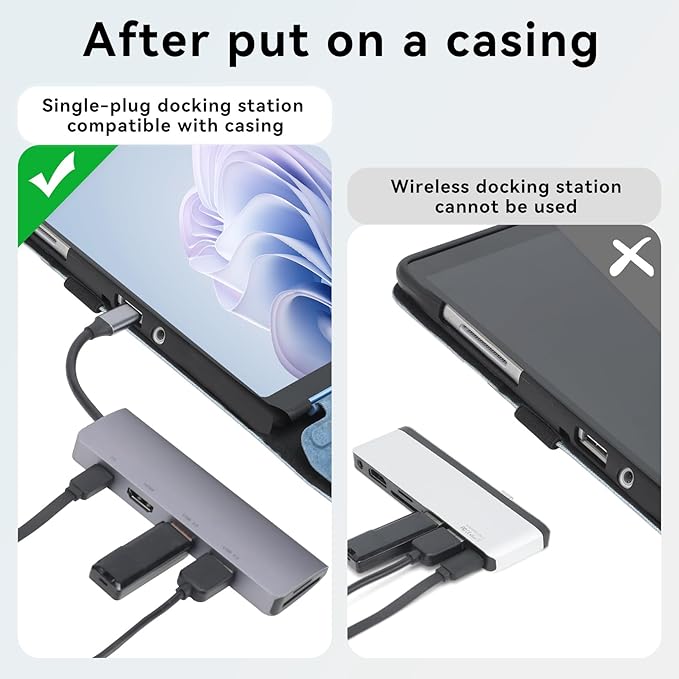 Omnpak Protective Case for Surface Go 4 2023/Go 3 2021/Go 2 2020/Go 2018 with Stylus Holder, Multiple Angle Slim Lightweight Cover, Compatible with Type Cover Keyboard（Keyboard Not Included）