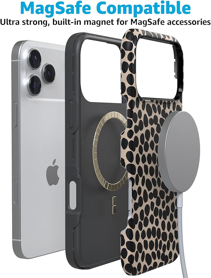 Casely iPhone 17 Pro Case | Lost in Spots | Cheetah Print | Compatible with MagSafe | Bold Protective Design