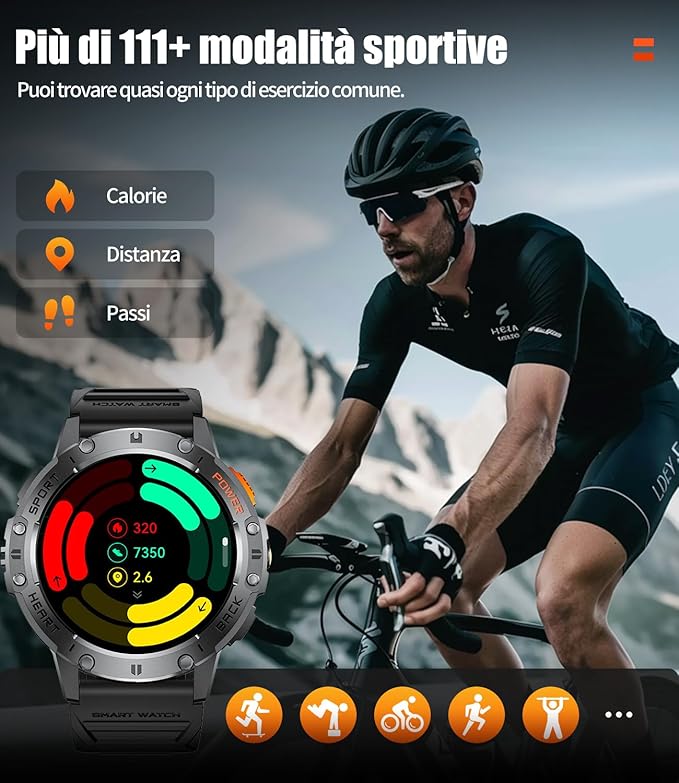 Smart Watches for Men(3 Straps),1,43'' AMOLED Military Smart Watch for Men with LED Flashlight/530mAh Large Battery/5ATM Waterproof,Fitness Tracker Smartwatch with Answer/Make Call