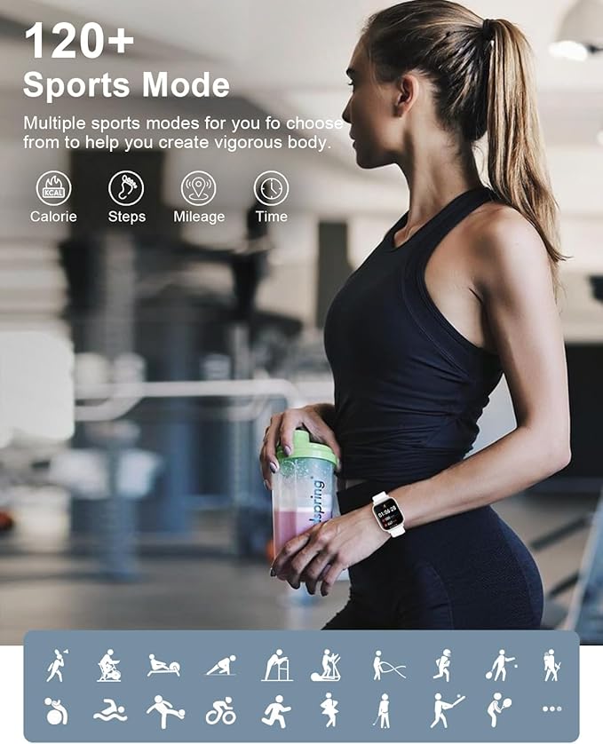 Smart Watches for Women Men [Make/Answer Calls/AI Voice/Female Health] Android Phones iPhone Compatible, 1.83”Fitness Tracker Watch for Women Activity Trackers and SmartWatch, 120+ Sport Modes