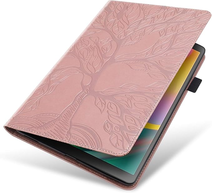 Portfolio Cover for Samsung Galaxy Tab A9 Plus Case 5g 11 Inch, Unique Tree Design with Hidden Card Slots, Built-in Magnetic Auto Sleep, Precise Cutouts Compatible with A9+(Sm-X210/X216/X218) Pink