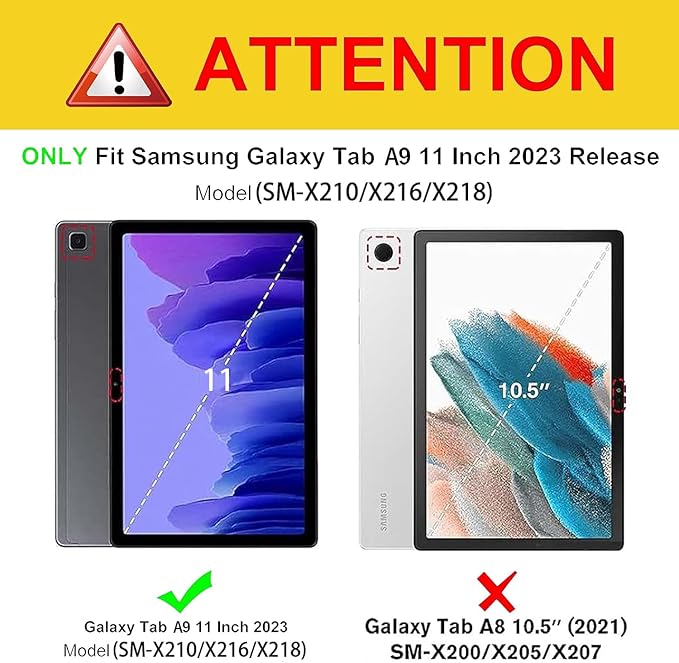 Case for Galaxy Tab A9 Plus ， Auto Sleep/Wake Multi-Angle Viewing Slim Folio Stand Cover for Samsung Galaxy Tab A9+/A9 Plus 11 Inch 2023 (SM-X210/X216/X218), Red Mushroom