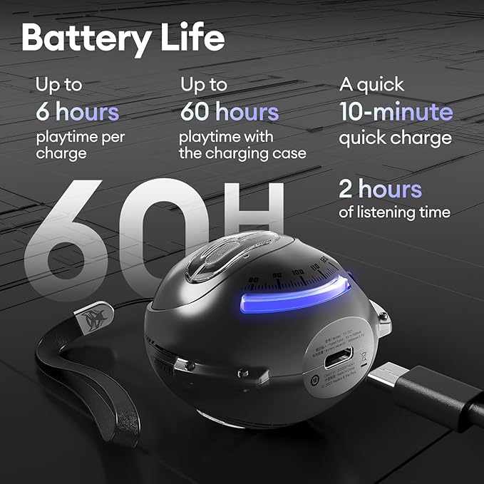 TRANSFORMERS Wireless Earbuds Bluetooth 5.4 Open Ear Earbuds Over The Ear Earphones with Ear Hooks,60H Playtime,IPX5 Waterproof,Dual Mic Clear Call,for Running Workout,TF-T07 Sliver-Optimus Prime