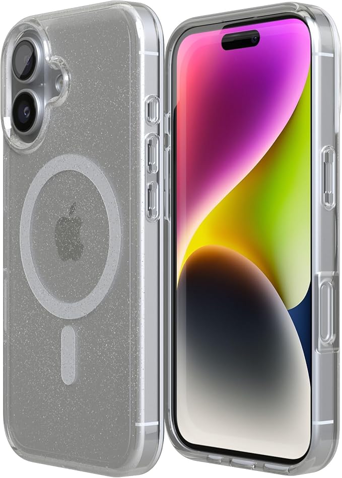 Casely iPhone 17 Case | Clear Skies | Clear Shimmer | Compatible with MagSafe | Classic Ultra Slim Design