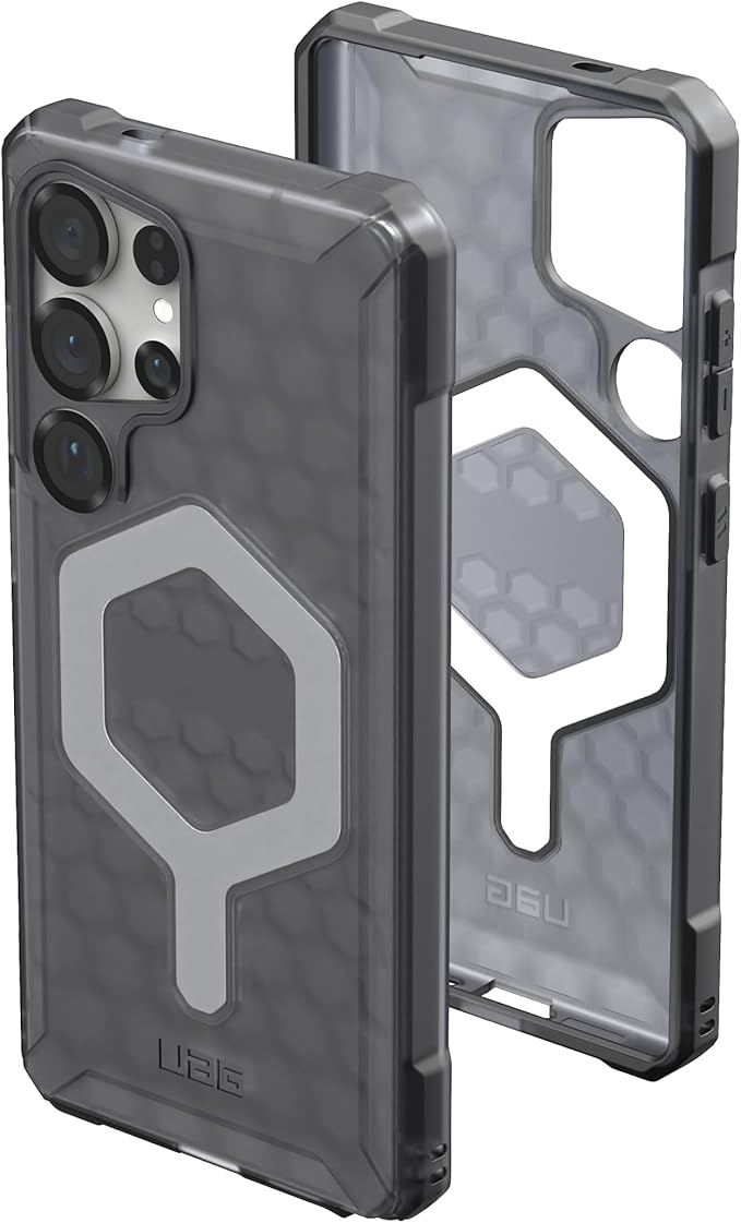 URBAN ARMOR GEAR UAG Designed for Samsung Galaxy S25 Ultra Case 6.9" Essential Armor - Compatible with Magnetic Charging Rugged Military Drop Tested Anti-Slip Protective Cover, Ash