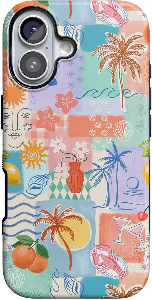 Casely iPhone 17 Case | Tropical Heat | Beachy Collage | Compatible with MagSafe | Bold Protective Design