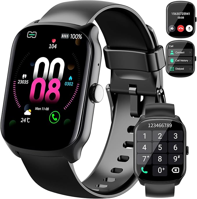 Smart Watch for Men Women, 1.95"HD Curved Screen Smartwatch (Dial/Answer Calls), Heart Rate Sleep Monitor Fitness Smartwatch, 112+Sports Modes Activity Trackers,IP68 Waterproof Watches for Android iOS