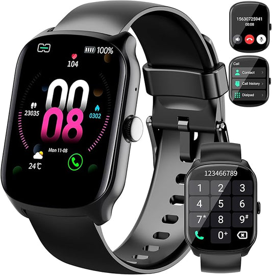 Smart Watch for Men Women, 1.95"HD Curved Screen Smartwatch (Dial/Answer Calls), Heart Rate Sleep Monitor Fitness Smartwatch, 112+Sports Modes Activity Trackers,IP68 Waterproof Watches for Android iOS