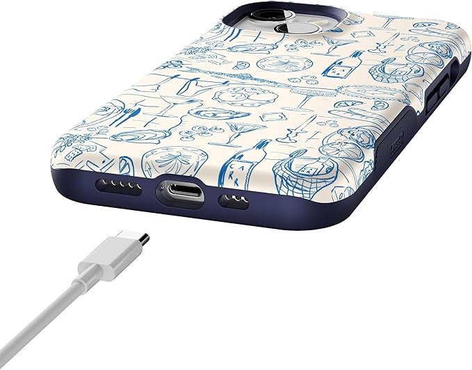Casely iPhone 14 Case | Amalfi Aperitivo | Dolce Vita | Bold Protective Design | Compatible with MagSafe