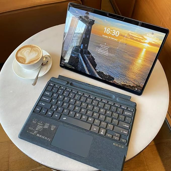 mobee Type Cover for Microsoft Surface Pro 13 inch, Compatible with Surface Pro 13"(11th Edition) / Pro 11 / Pro 10 / Pro 9 / Pro 8 / Pro X, Slim Keyboard with Trackpad Mouse, Backlit, & Pen Holder