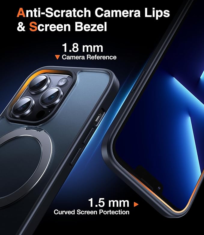 3-in-1 [Magnetic+Kickstand+Ring Holder] for iPhone 13 Pro Max Case Stand Ring Holder Compatible with MagSafe, Military Shockproof Protective iPhone 13 Pro Max Phone Case Kickstand Cover